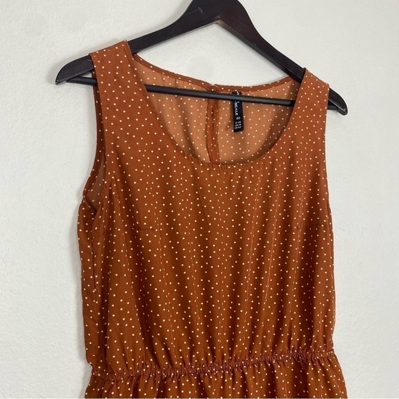 Jean Pascale Womans Soft Brown Polka Dot Sleeveless Dress Size 40 M - Picture 2 of 13